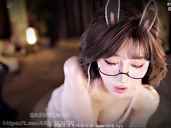 아마추어, 아시안, 큰 가슴, 오랄섹스, 중국인, 젖가슴