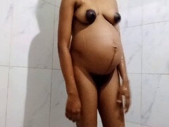 Bagno, Capezzoli, Incinta, Ragazza