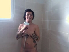 Stora tuttar, Brunett, Fransk, Hd, Klackar, Stockings, Tatuering, Trekant