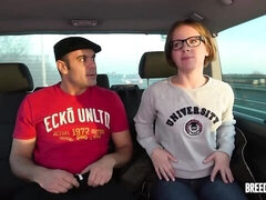 デカ尻, デカチン, フェラチオ, 車, バック, 自然山雀, ショートヘア, オッパイの