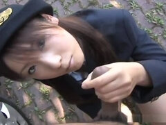 Asiáticoa, Peitos grandes, Boquete, Jato de porra, Peludoa, Japonêsa, Mamãe, Ao ar livre cartaz de rua outdoor