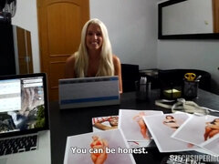 Amateur, Blonde, Bureau, Pov