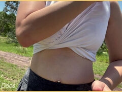 Leie, Grosse titten, Kompilation, Flashen, Milf, Im freien, Solo