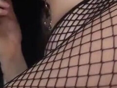 A super sexy Sofia Cucci in sexy mesh outfit