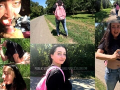 18, 아마추어, 오랄섹스, 유럽인, 얼굴에, 야외의, 싸움