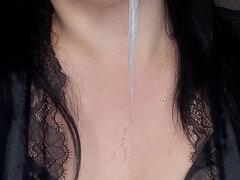 18, Amatorka, Słodka, Dildo, Mamuśka, Naturalne cycki, Rosyjski, Solo