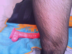 Analny, Dildo, Francuski, Strona, Solo, Pończochy