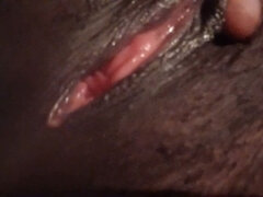 Enthousiasteling, Zwart, Brits, Vrouw, Harig, Masturbatie, Kut duiken, Alleen