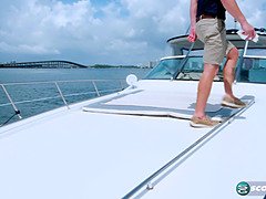 Billi Bardot's boat ride ends in a hardcore pussy pounding & facial