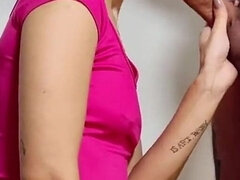 Amatör, Stor kuk, Avsugning, Par, Sperma i munnen, Handjobb, Latina, Pov