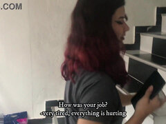 Amatör, Avsugning, Sammanställning, Par, Sperma shot, Latina, Massage