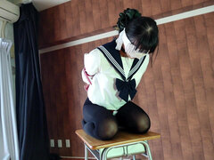 Amateur, Bondage, Orgasme, Collant, Punition, Uniforme, Vibromasseur