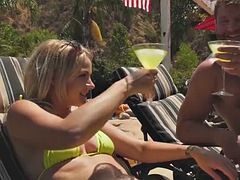 BiPhoria - Pool Boys Horny Girlfriend Starts Threesome With Boss