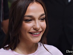 Deeper. BBC-Hungry Tiny Brunette Rissa May Shows Her Star Potential