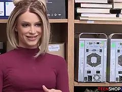 Blondine, Blasen, Hd, Büro, Zierlich, Schreiend, Jungendliche (18+), Titten