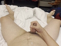 Edging my huge uncut cock after a week of NoFap. Massive cum explosion!