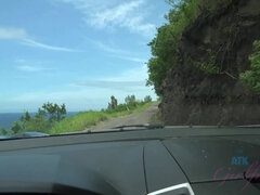 Leie, Strand, Flashen, Freundin, Zierlich, Piercing, Spanner, Nass