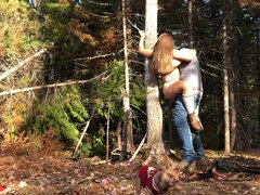 Enthousiasteling, Grote kont, Bruinharig, Hardcore, Huisgemaakt, Masturbatie, Buiten, Tiener