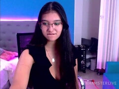 Amateur, Fait maison, Fille latino, Masturbation, Seins naturels, Solo, Adolescente, Webcam