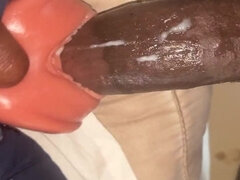 Amatör, Svart, Sperma shot, Onani, Solo