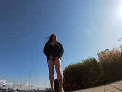 Belle grosse femme bgf, Attrapée, Travestis, Hard, De plein air, Public, Transsexuelle, Solo