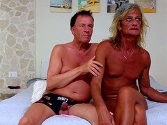 Webcam hookup with Gigi and Dave, a shemale and a guy in POV action