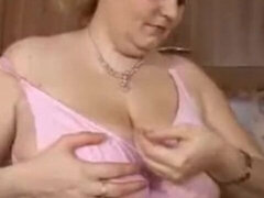 Bbw, Velké kozy, Blondýna, Spodní prádlo, Přírodní, Punčochy