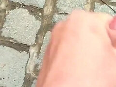 Amatør, Sperm skott, Runke, Onani, Utendørs, Alene