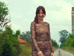 Fødder, Kvinde, Fetish, Blottere, Nøgen, Udendørs, Offentlig, Fisse