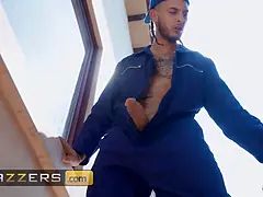 Brazzers - fantastic kayley gunner gets double the gusto from hubby mick & adonis the window washer