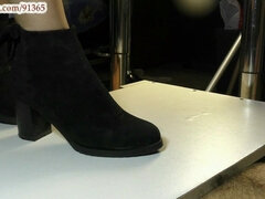 Amateur, Couple, Femme dominatrice, Fétiche des pieds, Talons, Esclave