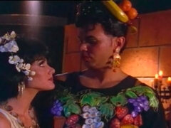 デカパイ, フェラチオ, 手コキする, なめる, 淫乱熟女, オマンコ, 赤毛, ヴィンテージ