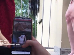 18 ans, Amateur, Sucer une bite, Tir de sperme, De plein air, Public, Soeurs, Adolescente