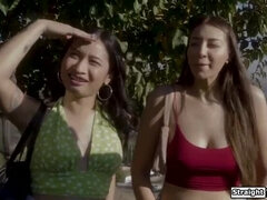 Zwart, Pijpbeurt, Bruinharig, Diep in de keel, Interraciaal, Natuurlijke tieten, Kut duiken, Tieten likken