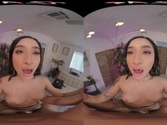 Experience VR pleasure as seductive Avery Black calms & satisfies you in a wet virtual encounter