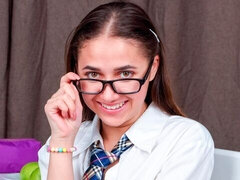 Brunetta, Carina, Vibratore, Toccando, Scolara, Ragazza, Giochi, Uniforme