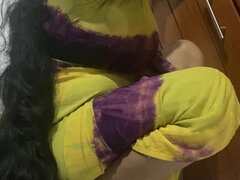 Maid Tamil Aunty Hardwork with Big Baloons