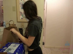 Amatør, Sort, Pik sutte, Fødder, Fodjob, Kæreste, Mager, Bryster