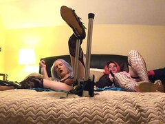 Crossdressers Masturbation and Fucking Machine - Compilation 1