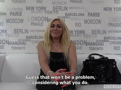 Gorgeous Patricia: Big Tits Blonde Casting