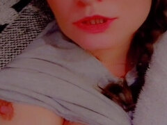 Leie, Amerikanisch, Braunhaarige, Milf, Nippel, Solo, Titten