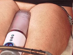 Mistress Left Her Slave Alone, Tied to a Milking Machine to Give Him a Post Orgasm Torment