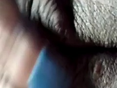 Kitty Rosario masturbates with a vibrator, BBW closeup