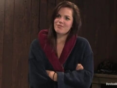 본디지, 흑갈색 머리, 딜도, 지배, 페티쉬, Hd, 모욕, 묶여