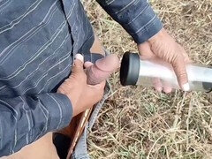 Stor kuk, Par, Sperma shot, Indisk, Utomhus