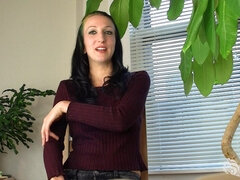 18, 素人, 茶髪の, 女, ジーンズ, オナニー, 一人, ティーン