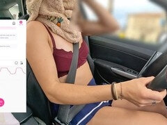 My friend films me driving while an admirer takes control of my vibrator remotely