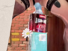 アナル, ぽっちゃり, ディルド, 下着, オナニー, 穴開きパンティ, ストッキング, バイブレーター