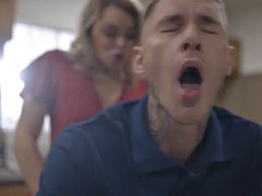 Grosser schwanz, Blondine, Schwul, Handjob, Hardcore, Küssen, Masturbation, Transfrau