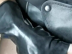 Afrikaans, Enthousiasteling, Zwart, Leer, Moeder die ik wil neuken, Alleen, Voorbinddildo